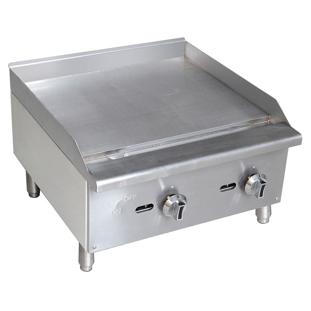 847-G24 24" Gas Griddle - Manual, 5/8" Steel Plate