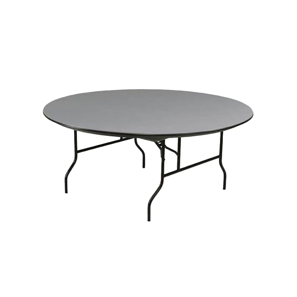 Midwest Folding Products R72EF 72" EF Series Round Folding Table w/ Gray Laminate Top, 30"H