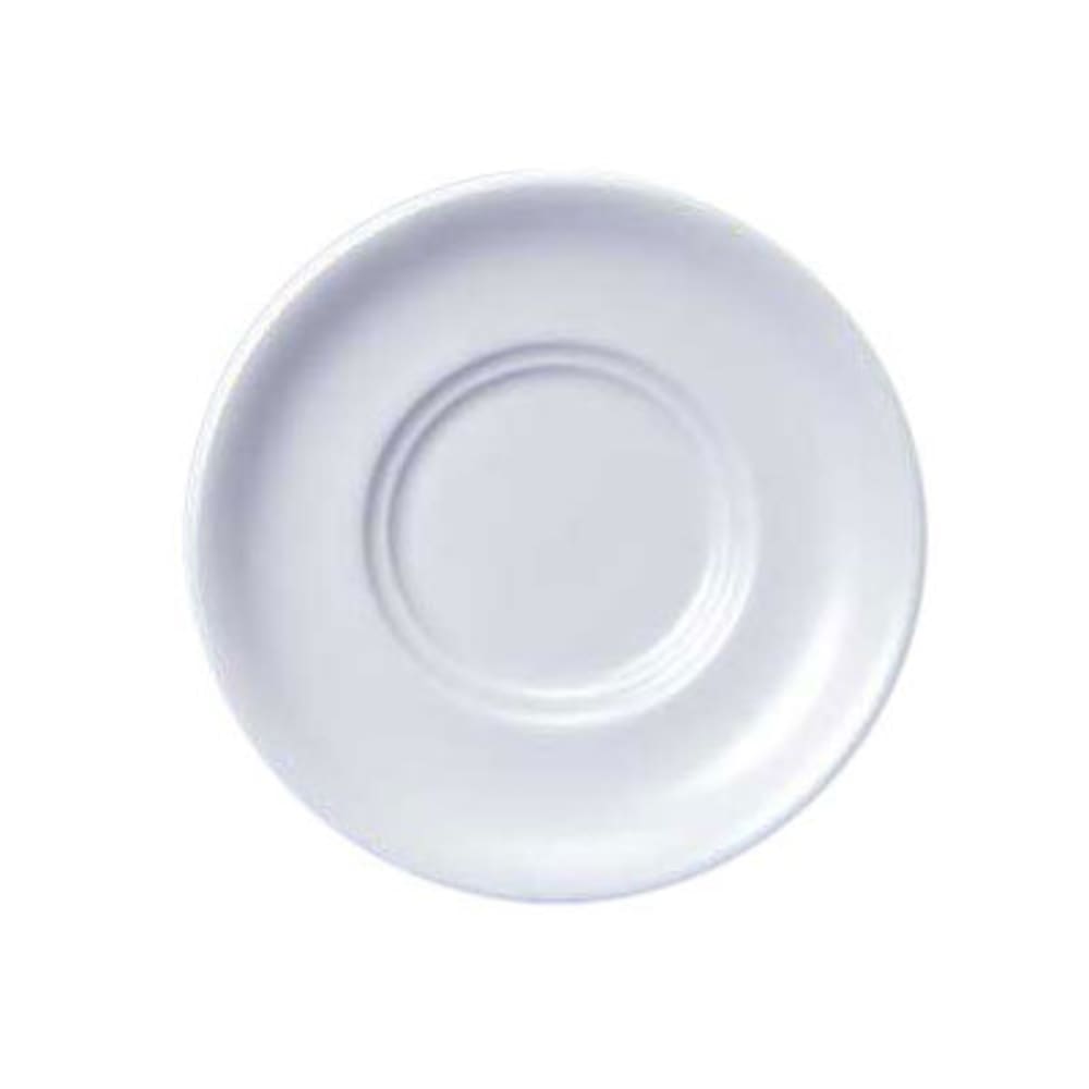 893-WHTSOL1 5 7/8" Round Tea Saucer - Ceramic, White