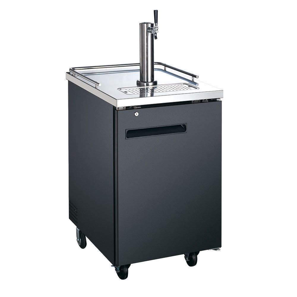 eQuipped VUBD1 23 1 2 Kegerator Beer Dispenser w 1 Keg Capacity 1 Column Black 115v