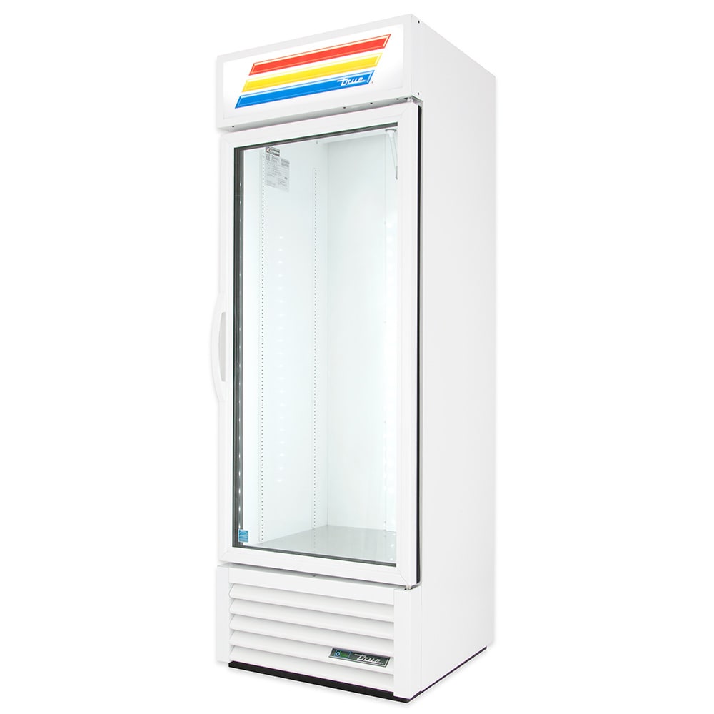 598-GDM19T 27" GDM Series One Section Glass Door Merchandiser - (1) Right Hinge Door, White,...