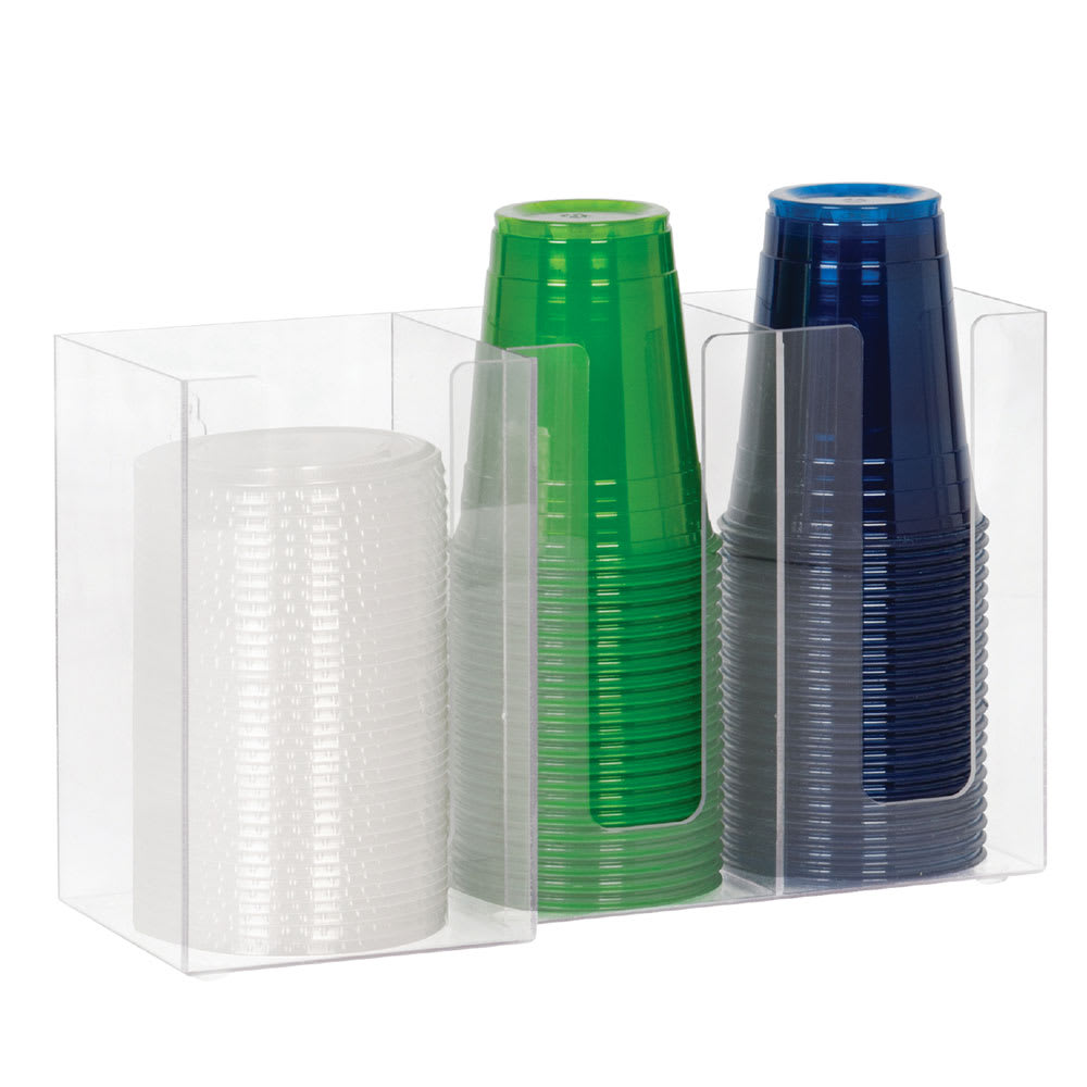 Dispense-Rite CTHL-3 Cup & Lid Organizer, (3) Compartment, All Cup Types