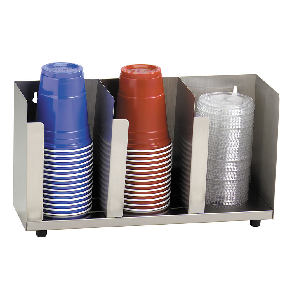 472-CTLD15 Cup & Lid Organizer, (3) Compartment, All Cup Types