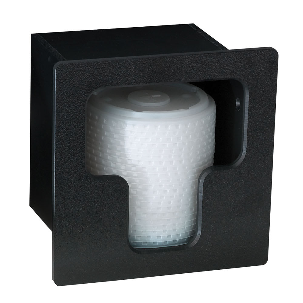 472-FMVL1 Lid Dispenser, Built-In, 1 Section, Polystyrene, Black