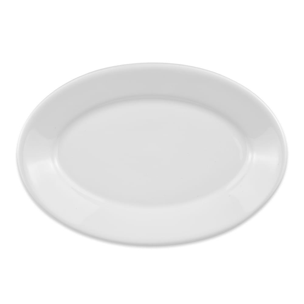 179-15710000 13 3/8" x 9 1/4" Oval Platter - China, Arctic White