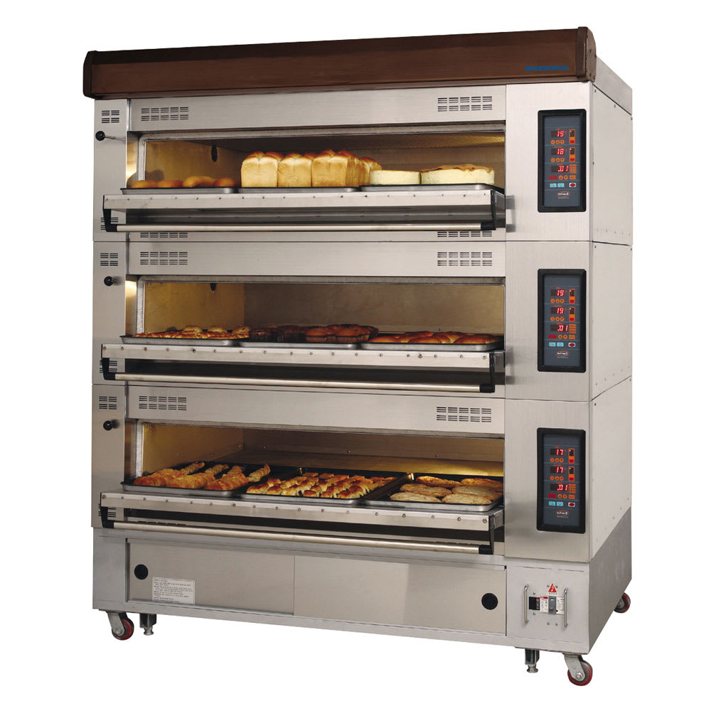 083-RBDO33 European Triple Deck Pizza Oven, 220v/3ph