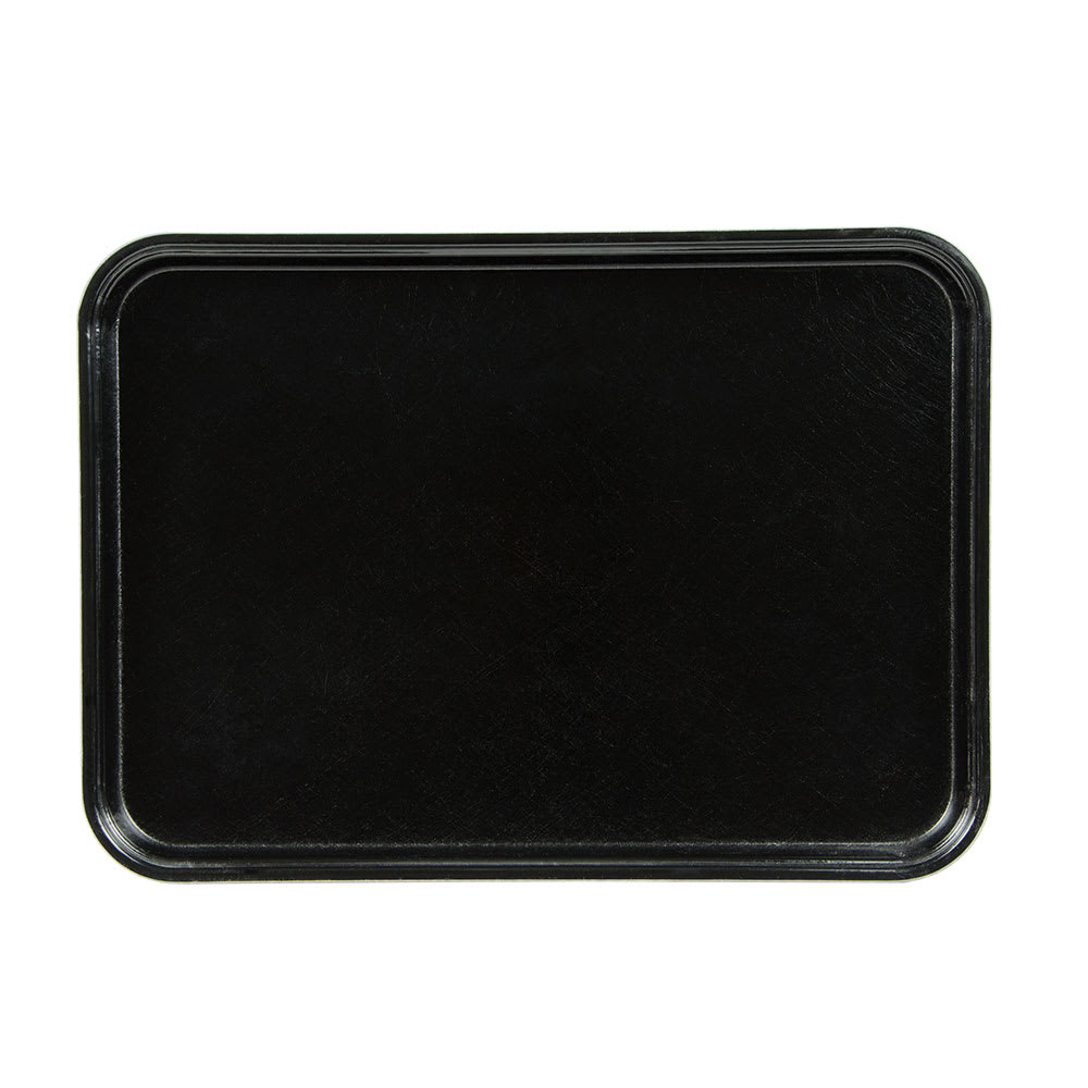 144-1318MT110 Rectangular Market Display Tray - 12 5/8" x 17 3/4" x 11/16", Black