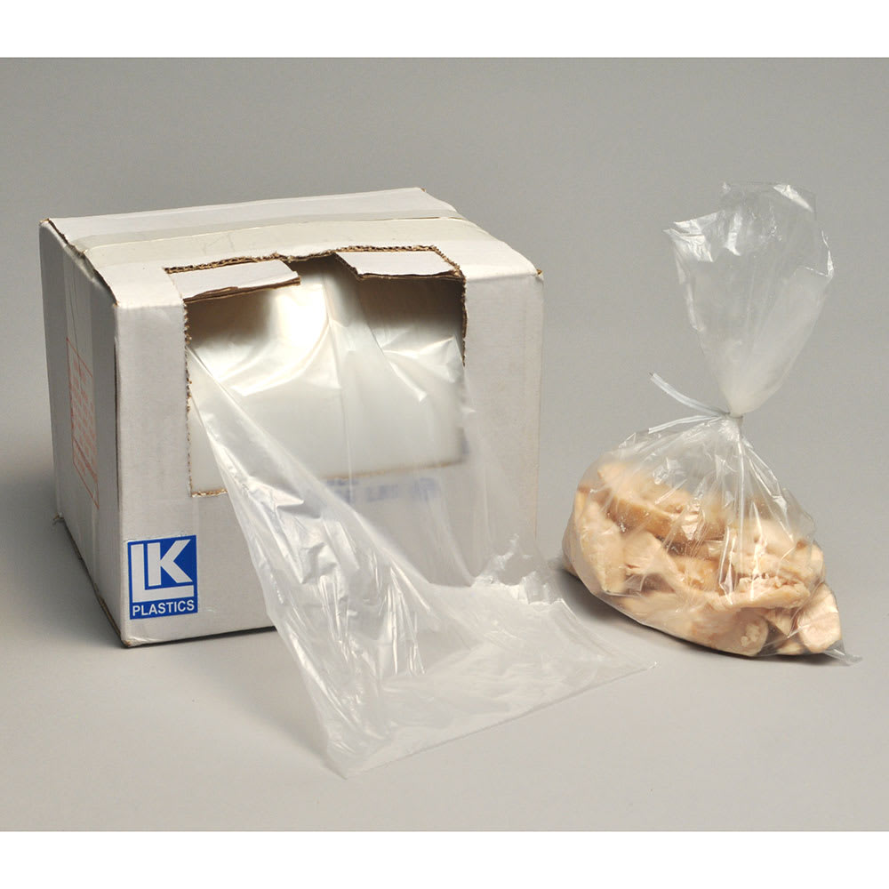 LK Packaging BOR1014HD Utility Food Storage Bags w/ Twist Ties - 14 x 10,  Poly
