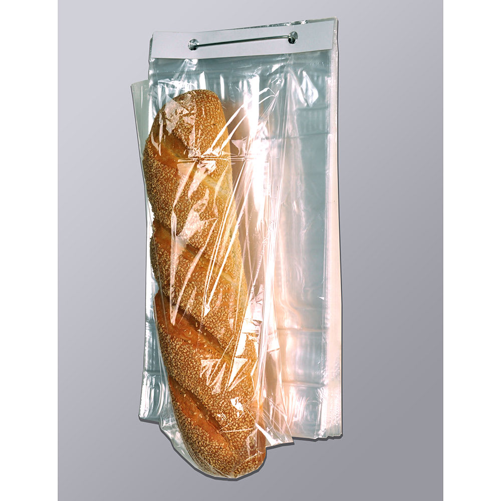 909-P10F09144BGW Bottom Gusset Food Storage Bag w/ Wicket Dispenser - 14" x 9", Poly