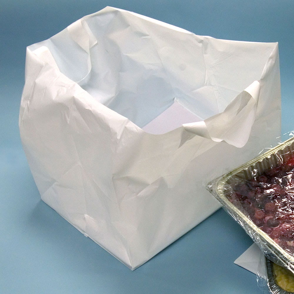 909-TO2214 Poly Take Out Bag w/ Handles - 22" x 15 1/4" x 14", White