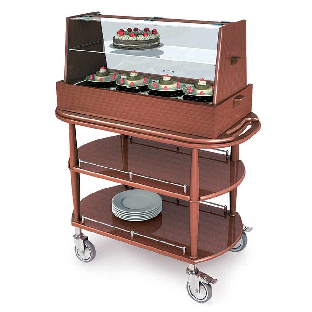 121-70358 Oval Dessert Cart w/ Display Case Design