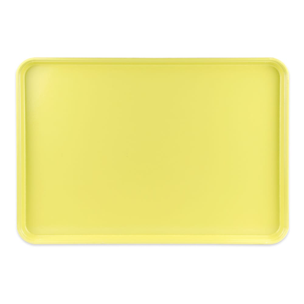 144-1826MT145 Rectangular Market Display Tray - 17 13/16" x 25 11/16" x 11/16", Ye...