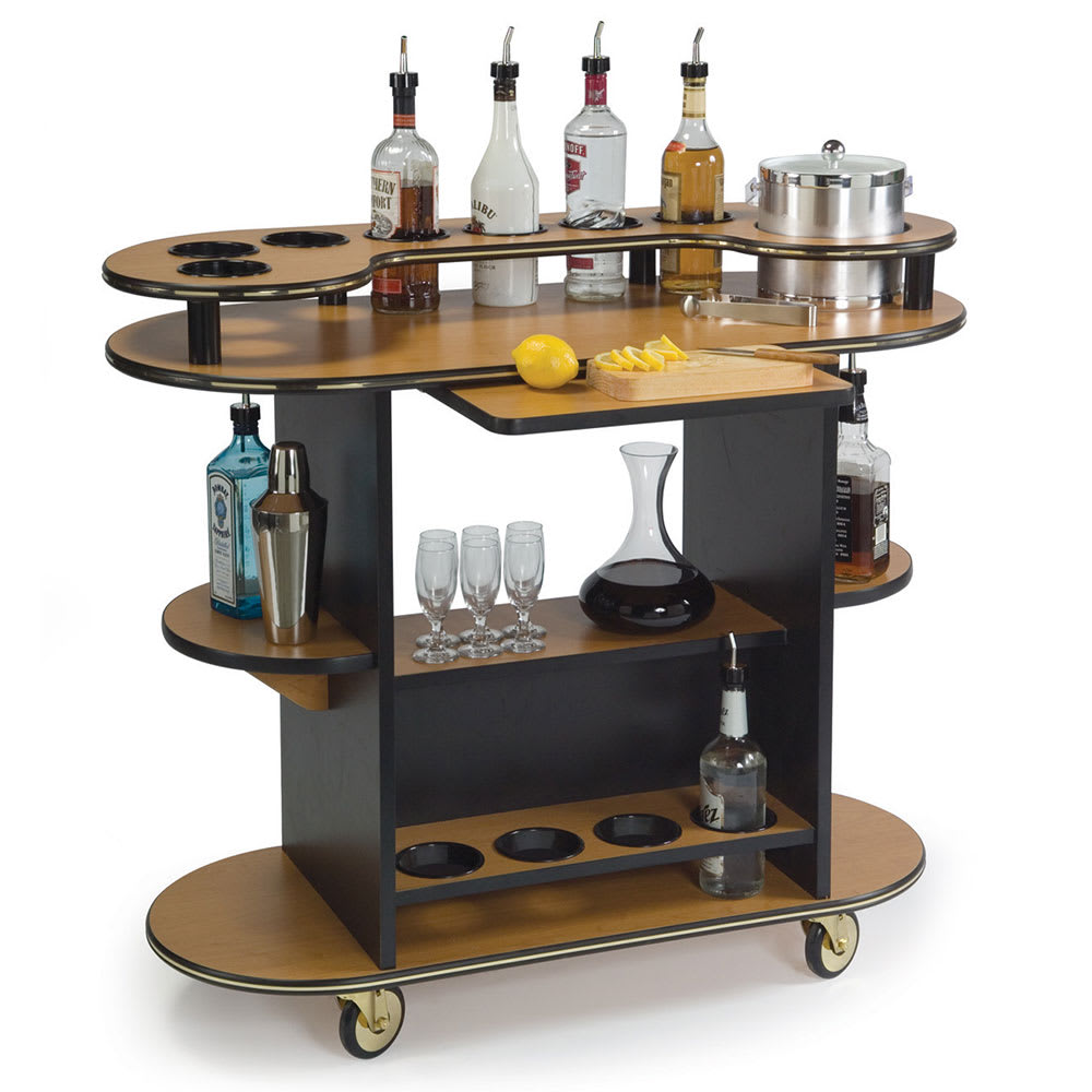 121-37210 Oval Dessert Cart w/ Multi-Tiered Design - Maple