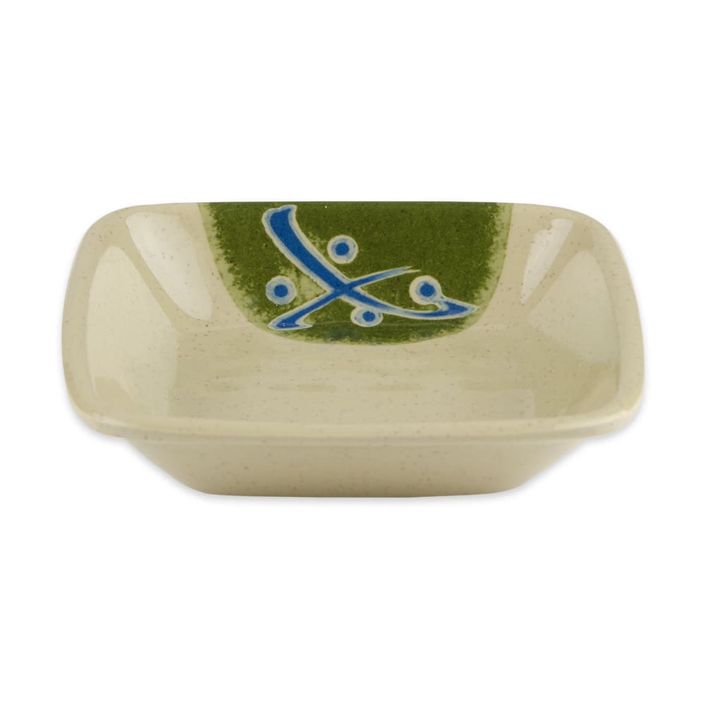 284-035T 4" Square Side Dish w/ 4 oz Capacity, Melamine