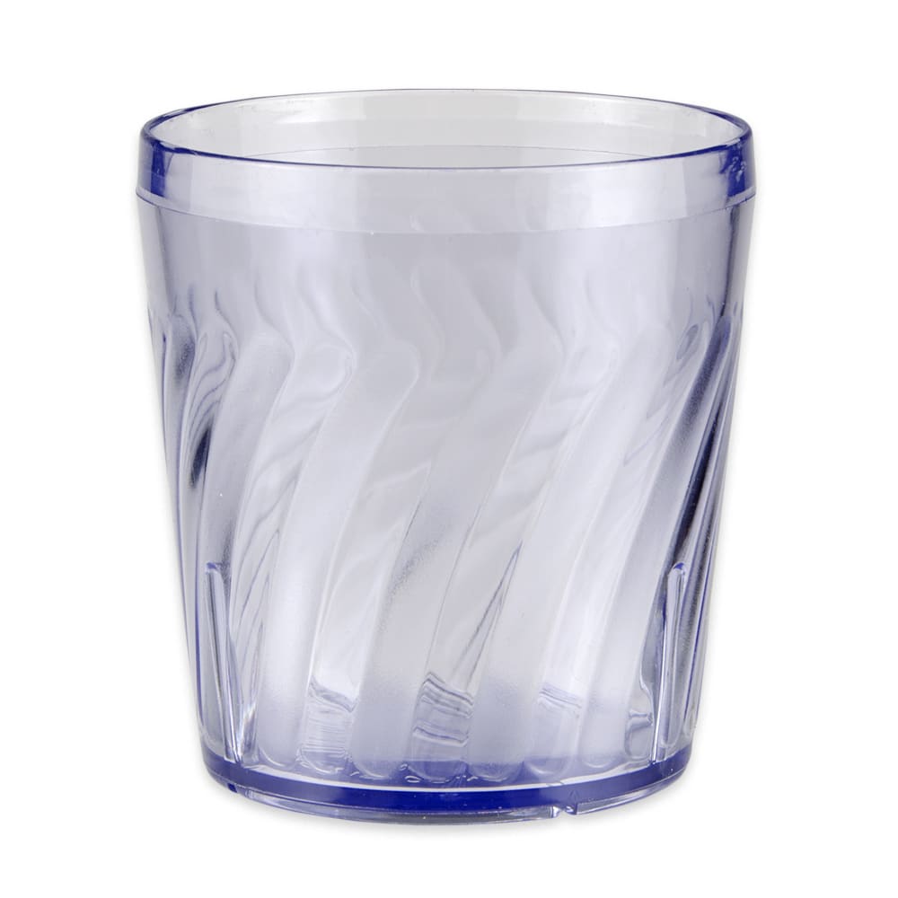 284-2209B 9 oz Blue Textured Plastic Rocks Tumbler