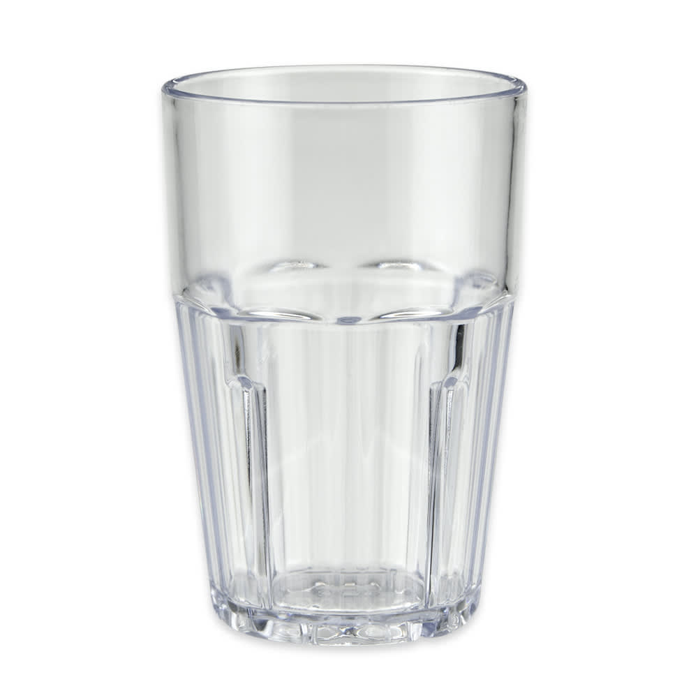 284-9910C 10 oz Clear Plastic Double Rocks Tumbler