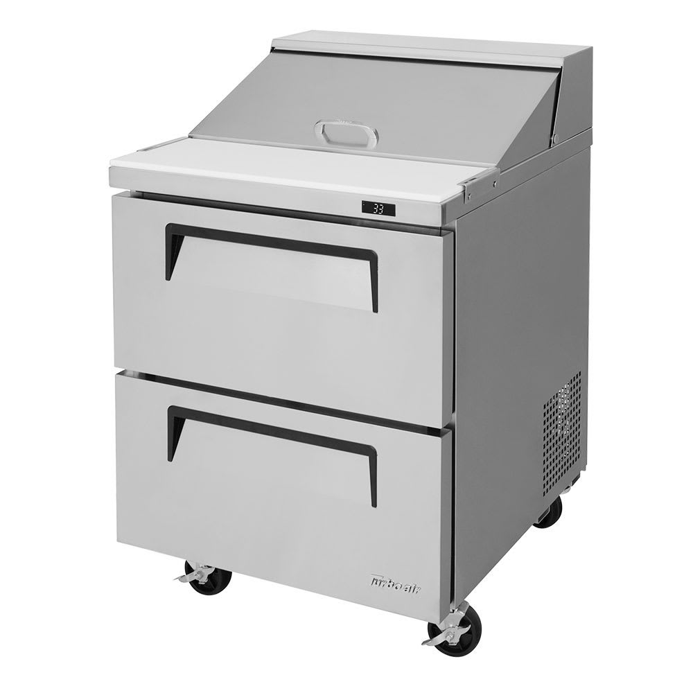 083-TST28SDD2N 27" Super Deluxe Sandwich/Salad Prep Table w/ Refrigerated Base, 115v