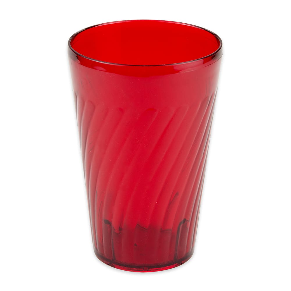 284-22241R 24 oz Red Textured Plastic Tumbler