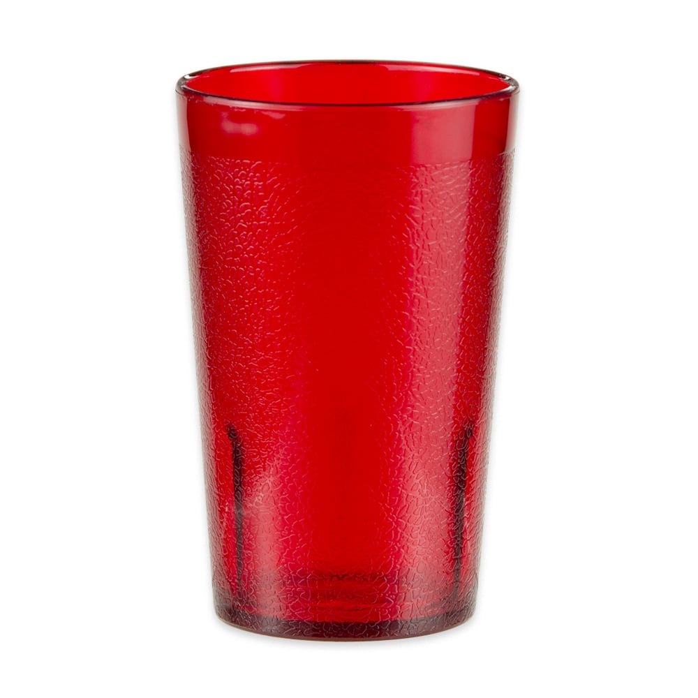 284-66056R 5 oz Red Textured Plastic Tumbler