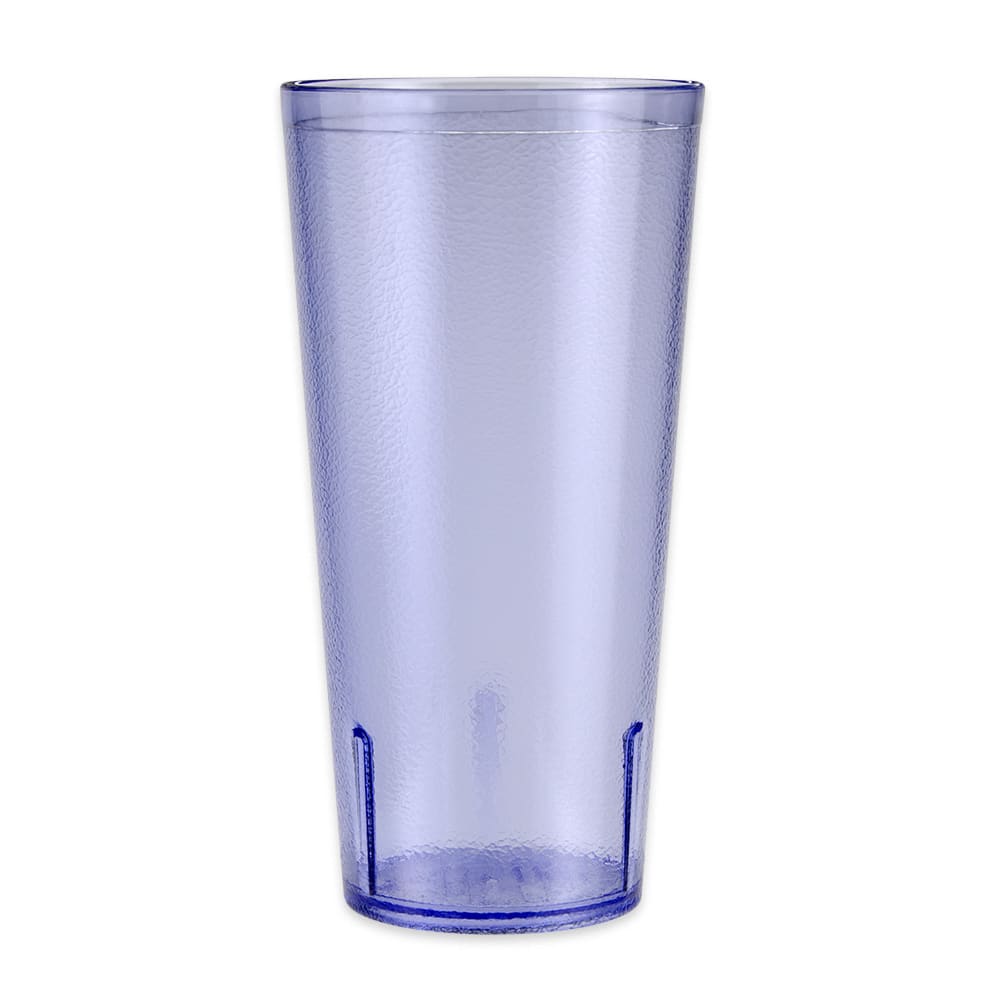 284-662416BL 24 oz Blue Textured Plastic Tumbler