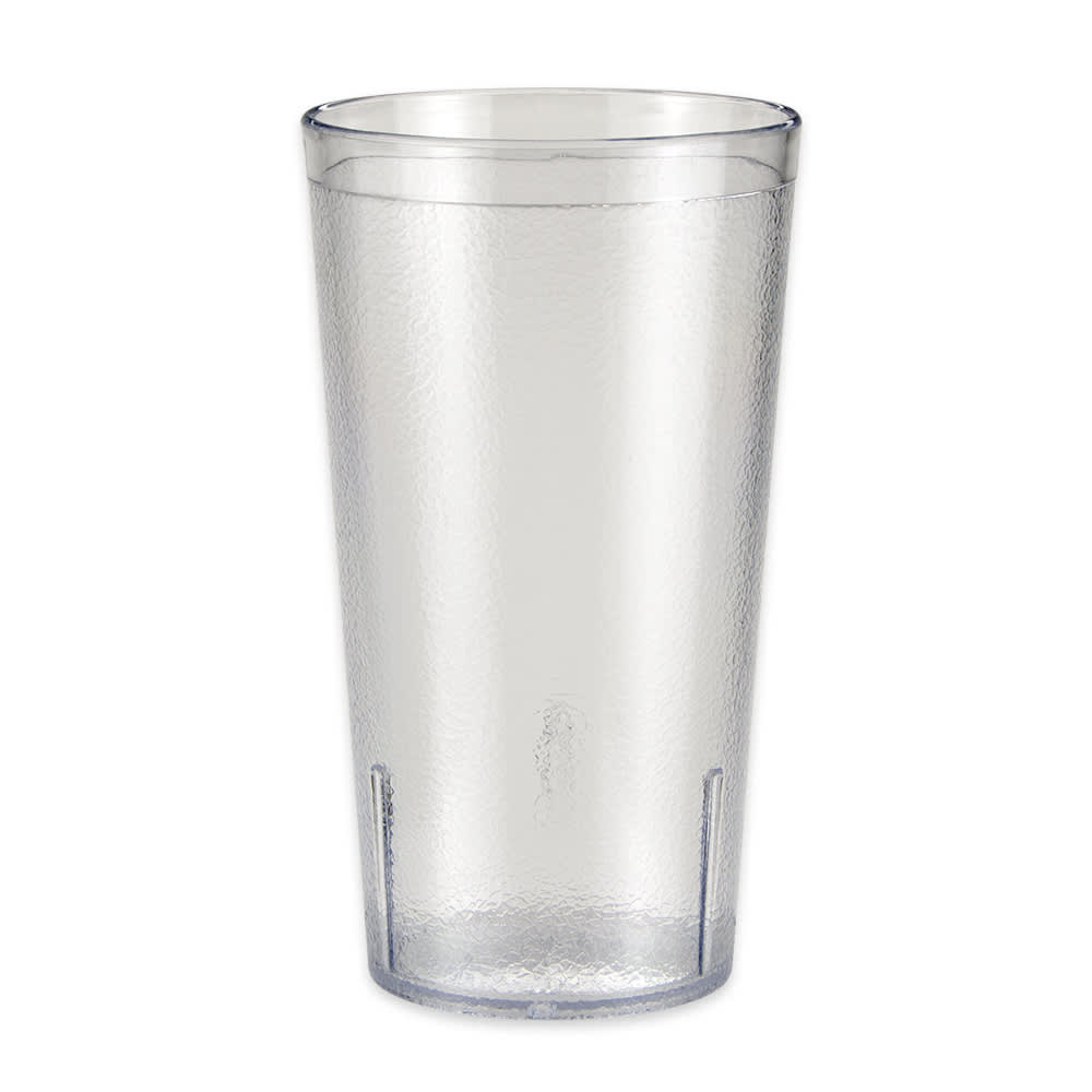 284-66166C 16 oz Clear Textured Plastic Tumbler