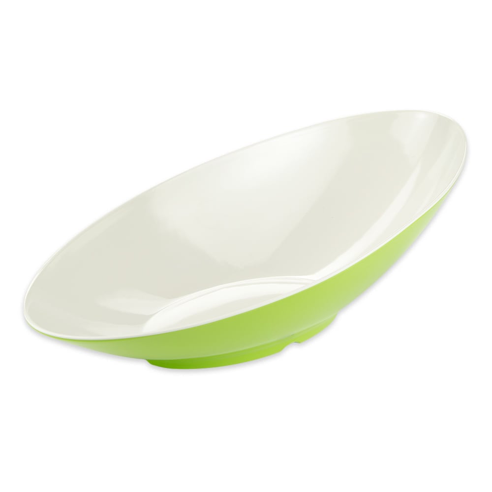 284-B798KL 2 1/2 qt Oval Melamine Fruit Bowl, Green
