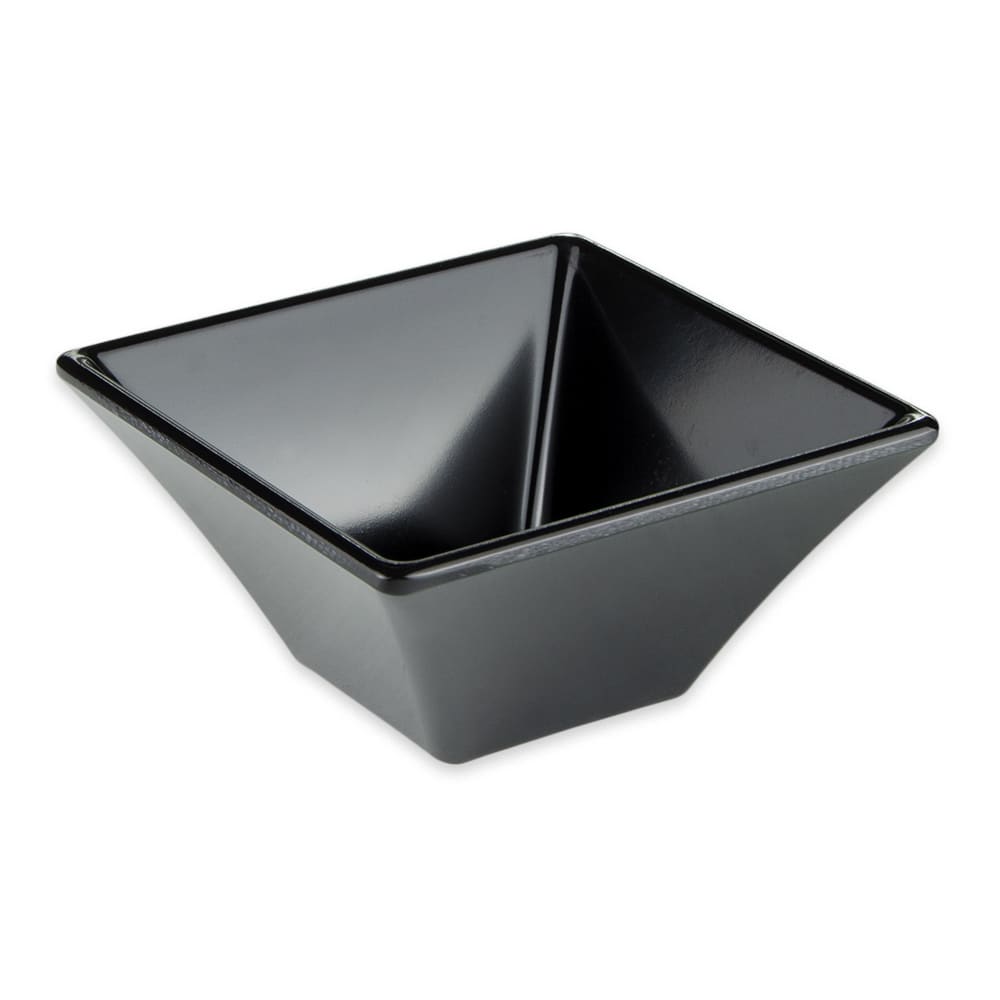 284-ML278BK 4" Square Salad Bowl w/ 8 oz Capacity, Melamine, Black