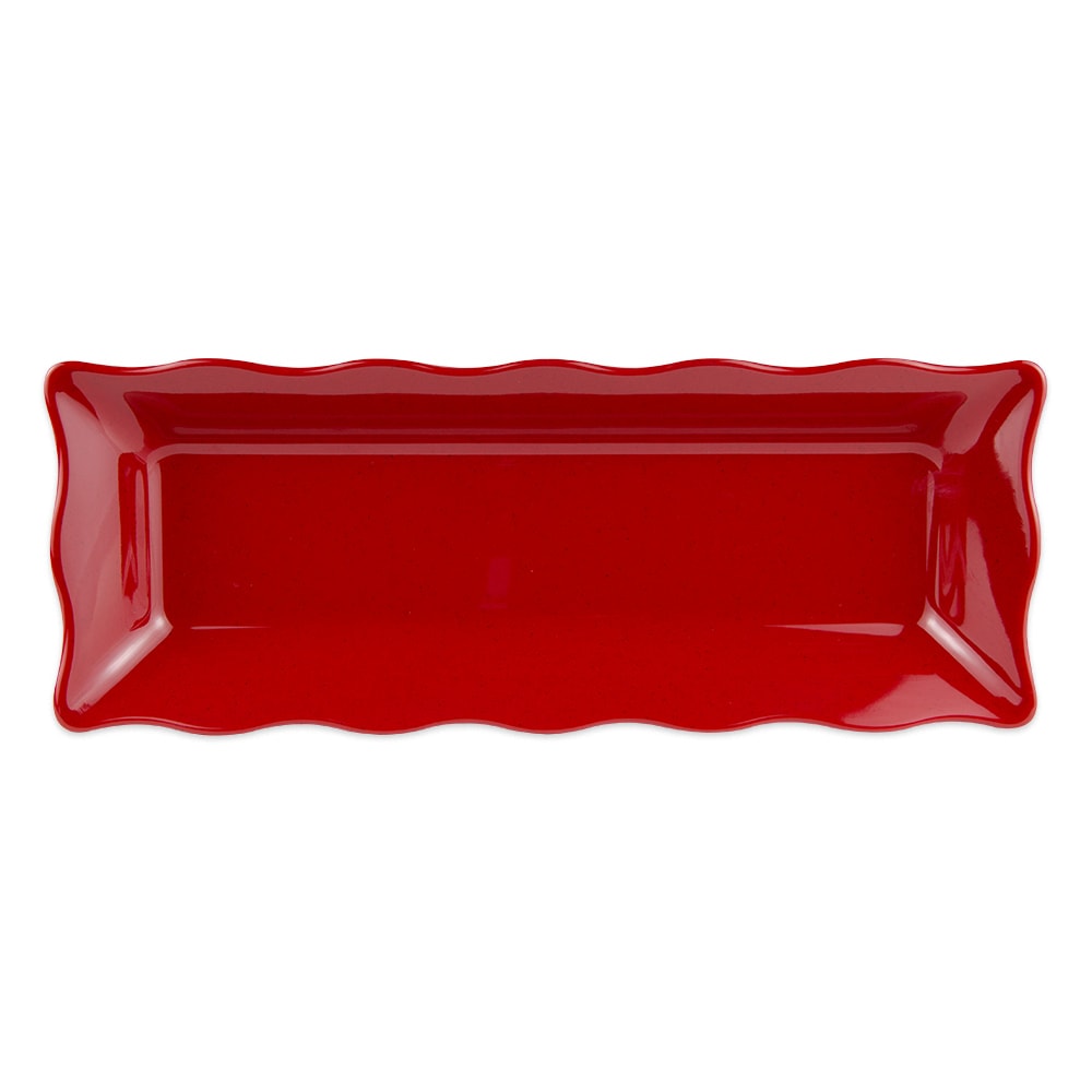 284-ML87RSP Rectangular Display Tray, 17 1/2" x 6 3/4", Melamine, Red