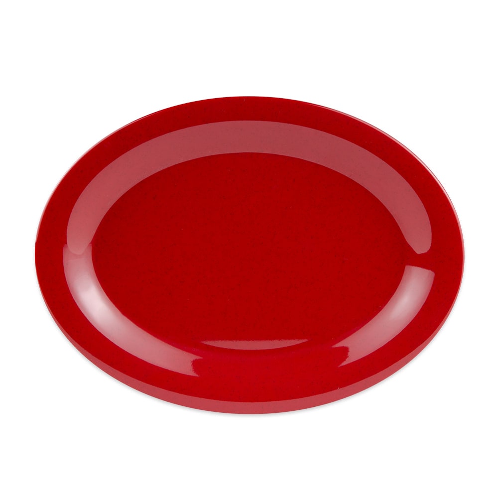 284-OP120RSP 12" x 9" Oval Red Sensation Platter - Melamine, Red