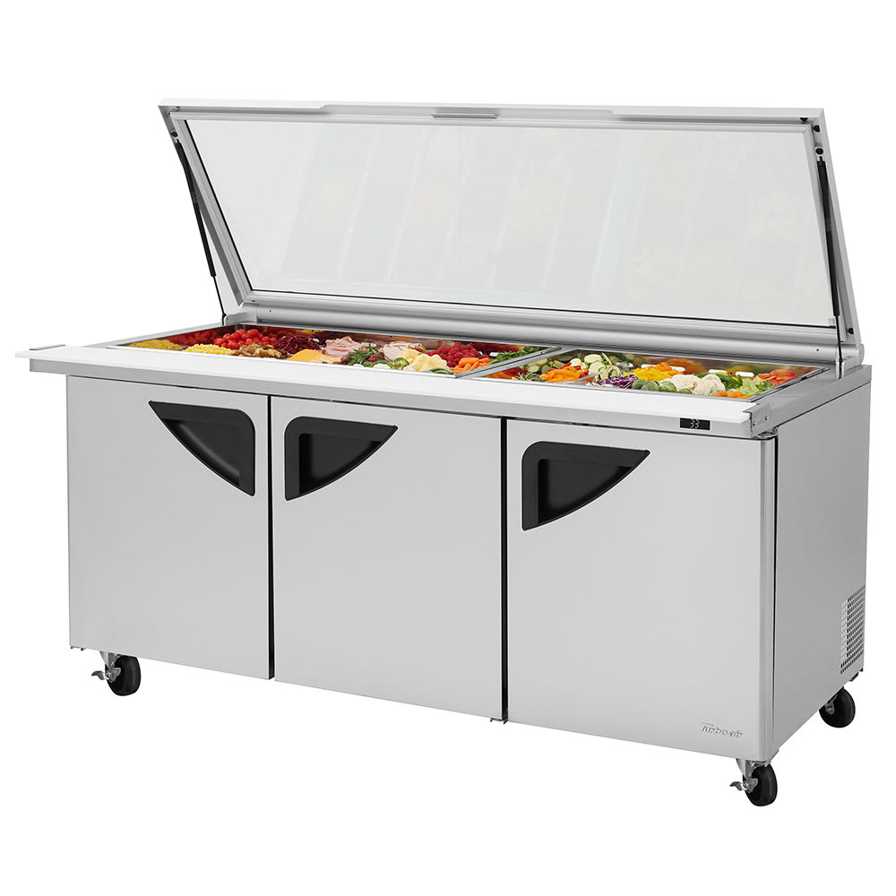 083-TST72SD30NGL 72 5/8" Super Deluxe Mega Top Sandwich/Salad Prep Table w/ Refrigerated Bas...