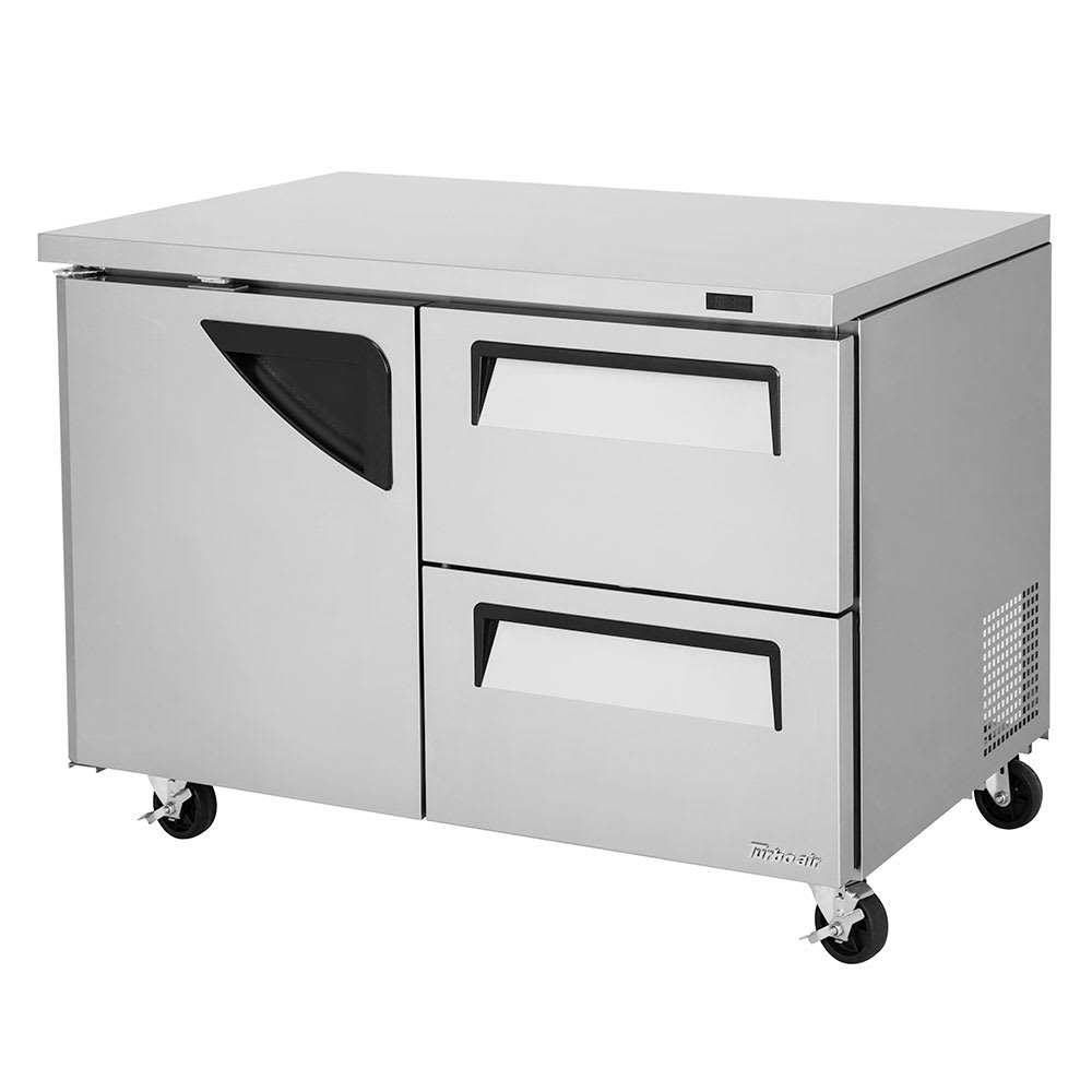 Turbo Air TUR-48SD-D2-N 48 1/4" W Undercounter Refrigerator w/ (2) Sections, (1) Door & (2) Drawers, 115v