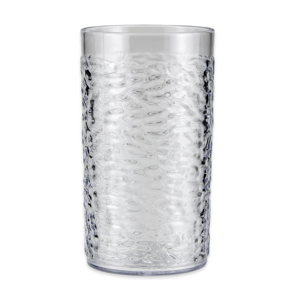284-3316C 16 oz Clear Hammered Plastic Tumbler