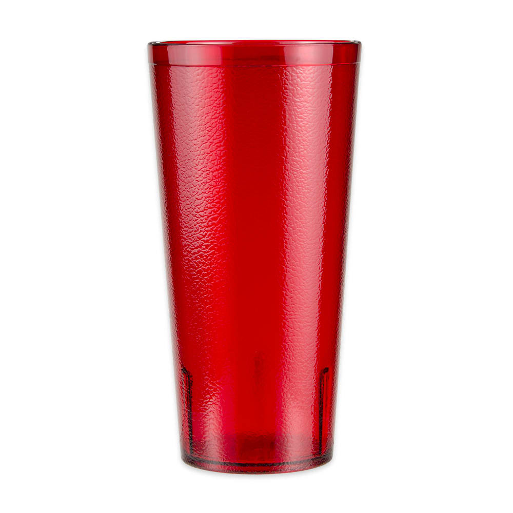 284-66246R 24 oz Red Textured Plastic Tumbler