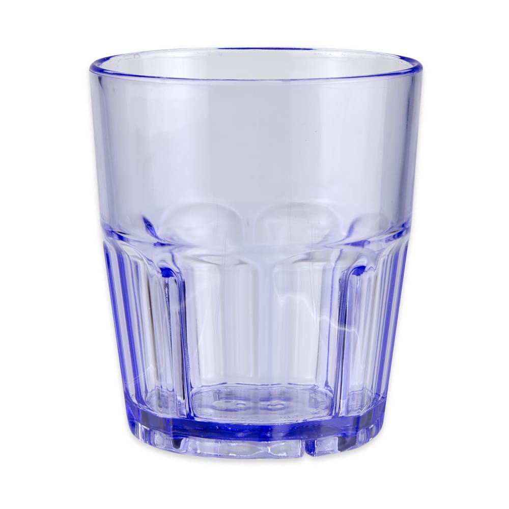284-99121BL 12 oz Blue Plastic Double Rocks Tumbler