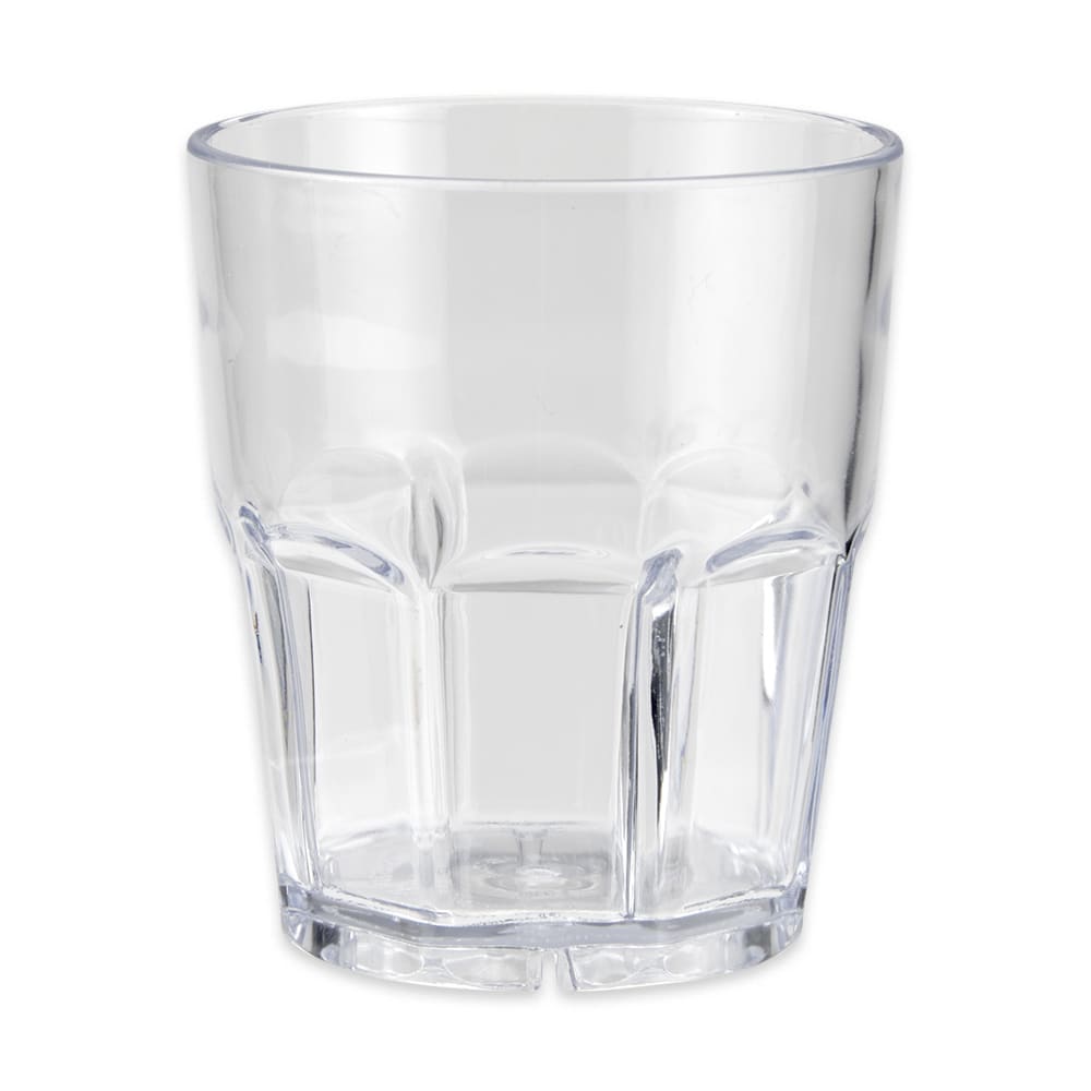 284-99121CL 12 oz Clear Plastic Double Rocks Tumbler