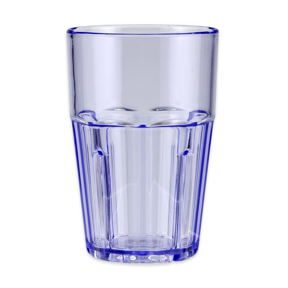284-99101BL 10 oz Blue Plastic Double Rocks Tumbler