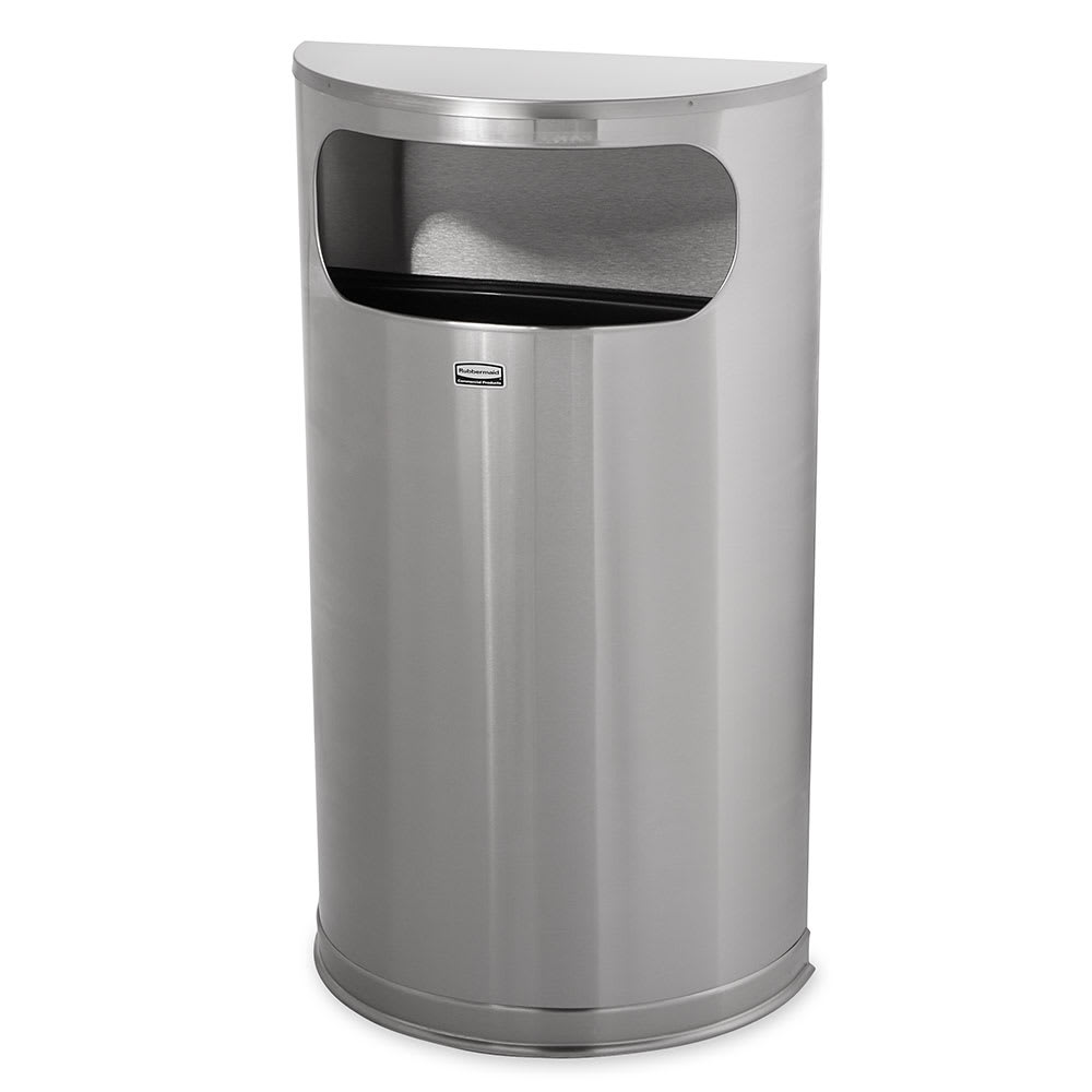 Witt 9 Gallon Stainless Steel Half Round Receptacle