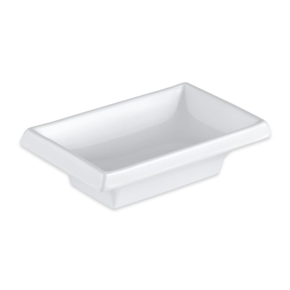 284-025W 4" Square Sauce Dish w/ 2 oz Capacity, Melamine, White