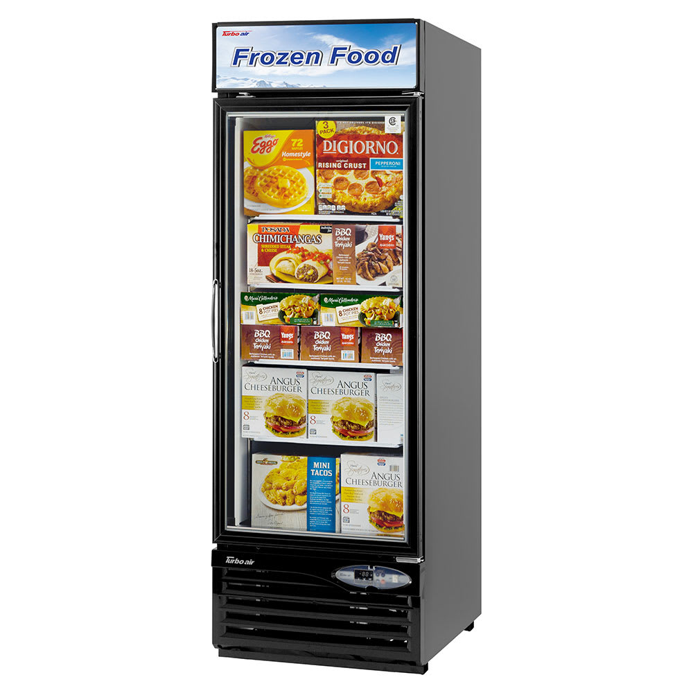 083-TGF23FBN 27" One Section Display Freezer w/ Swing Door - Bottom Mount Compressor, Black,...