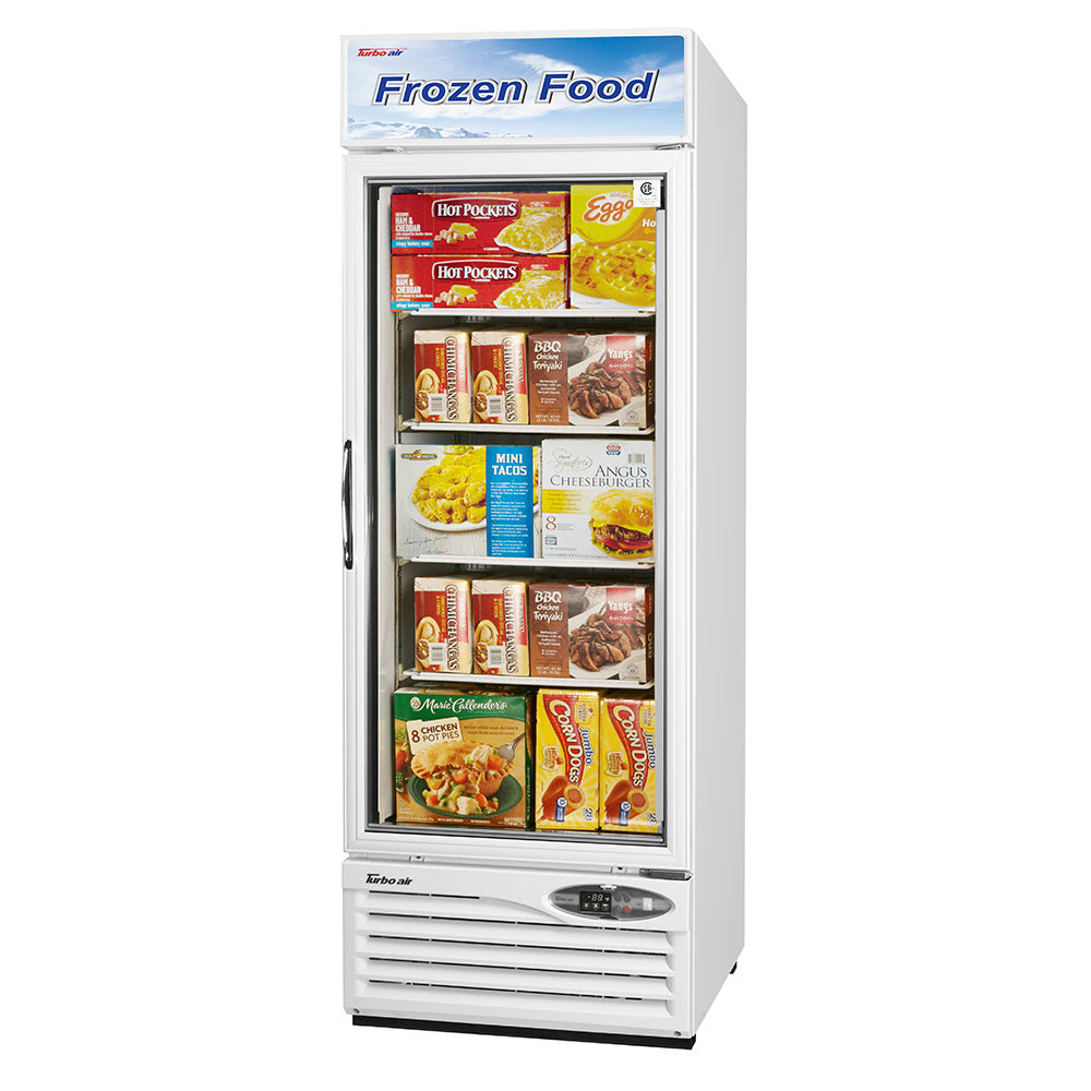 083-TGF23FN 27" One Section Display Freezer w/ Swing Door - Bottom Mount Compressor, White,...