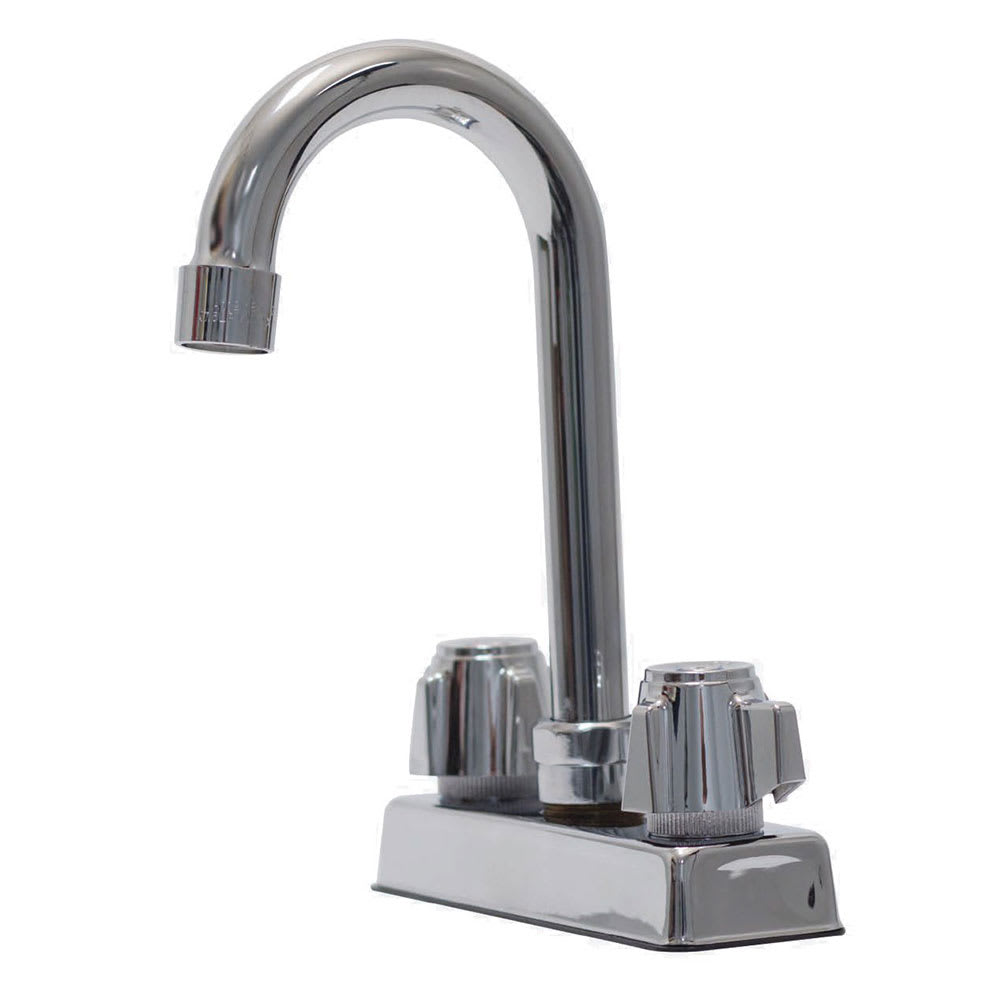 009-K52ECX Deck Mount Faucet - 3 1/2" Gooseneck Spout, 4" Centers, Lead Free
