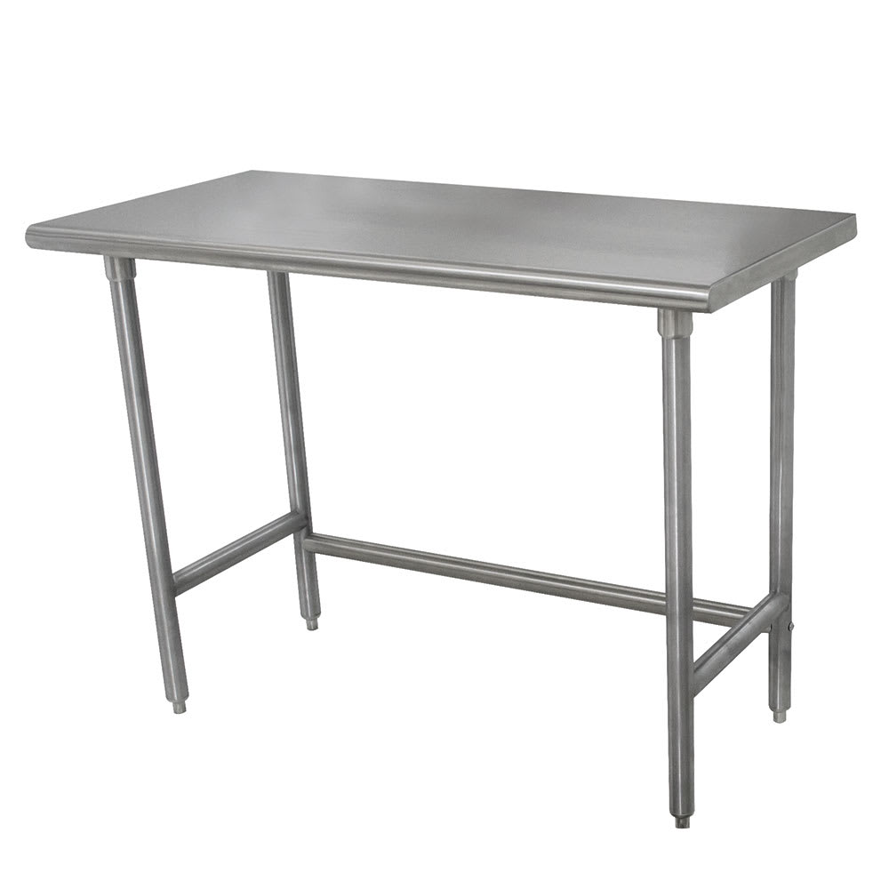 009-TELAG246X 72" 16 ga Work Table w/ 430 Series Stainless Flat Top