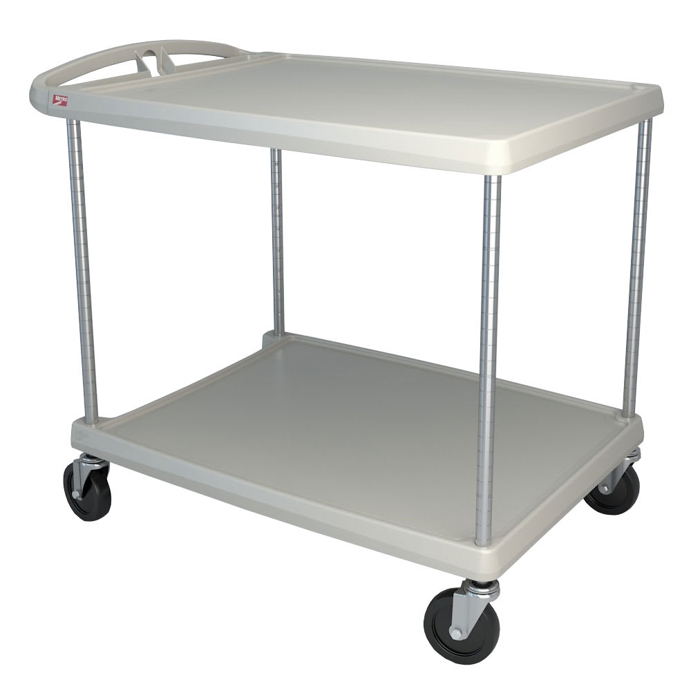 001-MY263625G 2 Level Polymer Utility Cart w/ 300 lb Capacity, Marine Ledges