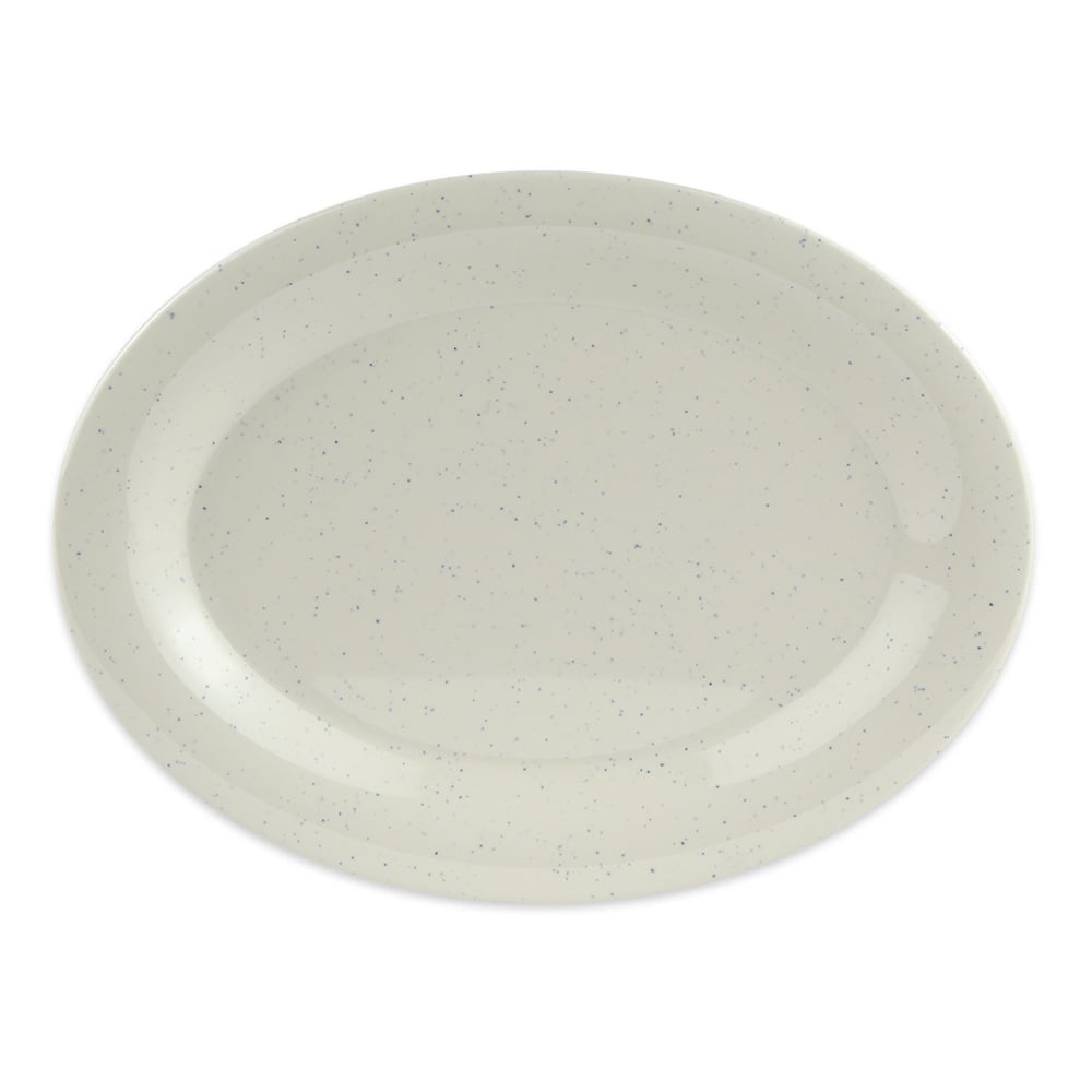 284-OP950IR 9 3/4" x 7 1/4" Oval Santa Fe Platter - Melamine, White