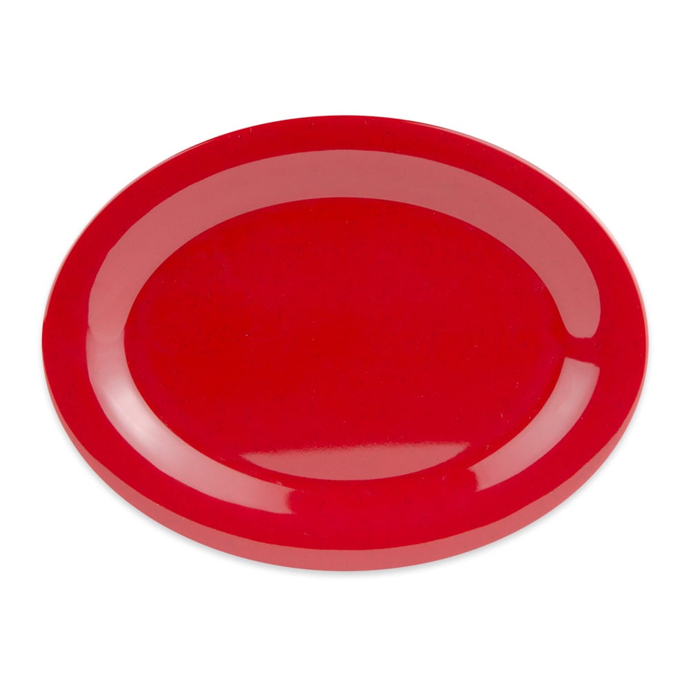 284-OP950RSP 9 3/4" x 7 1/4" Oval Red Sensation Platter - Melamine, Red