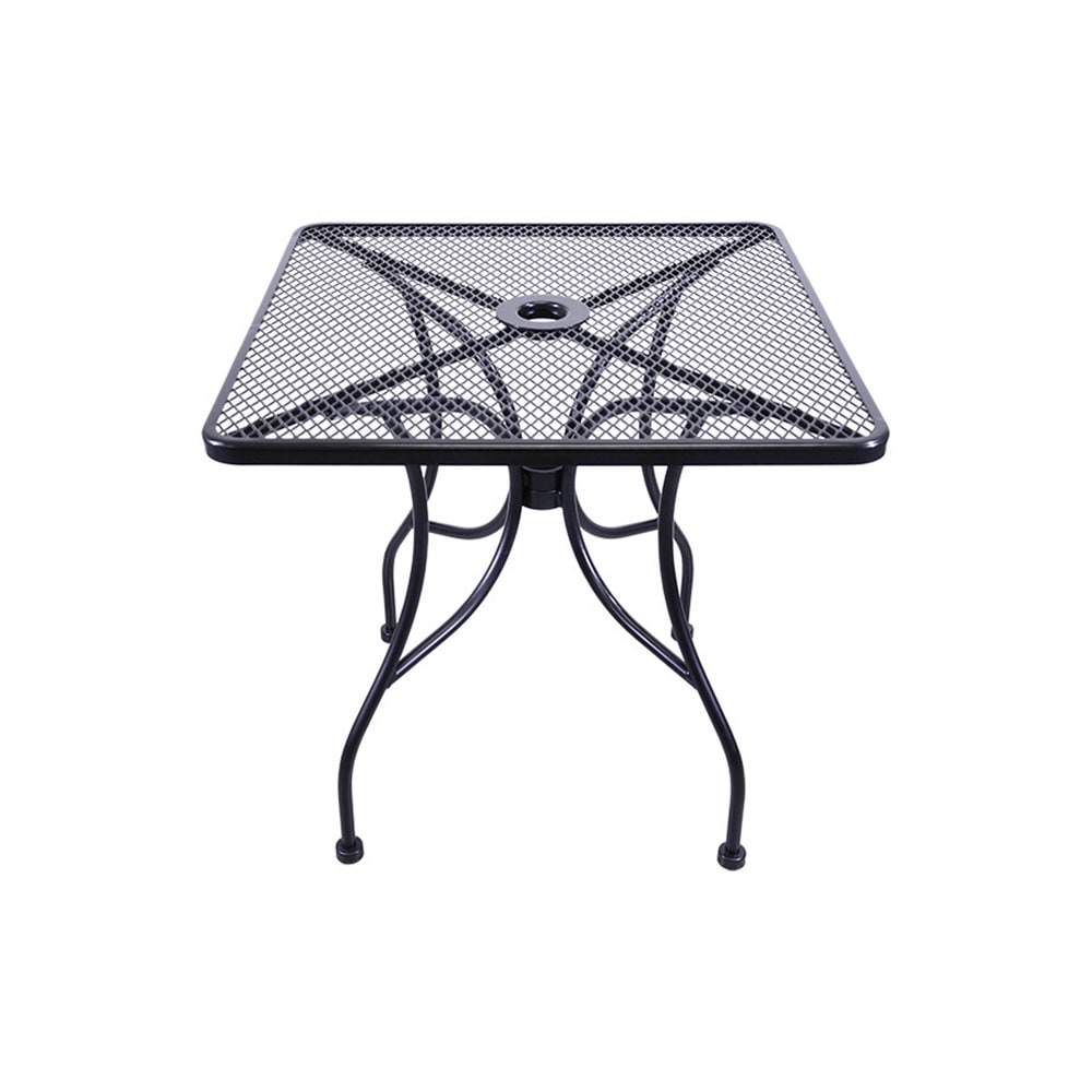 Mesh garden table shop with parasol hole