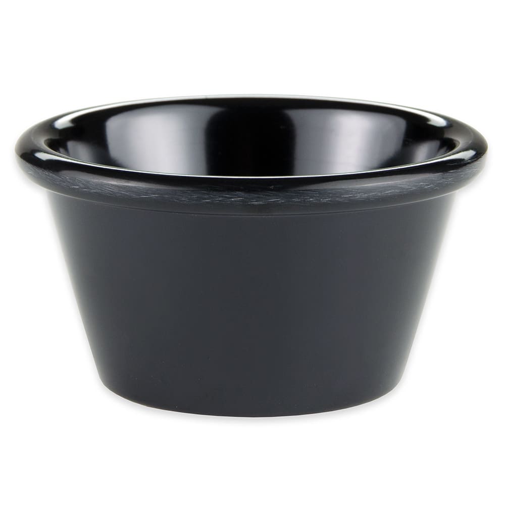284-S630BK 3 oz Melamine Ramekin, Black