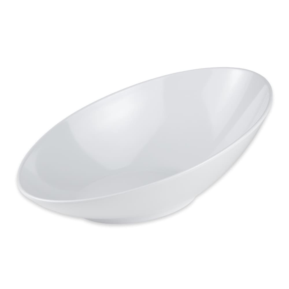 284-B797W 1 1/10 qt Oval Melamine Fruit Bowl, White