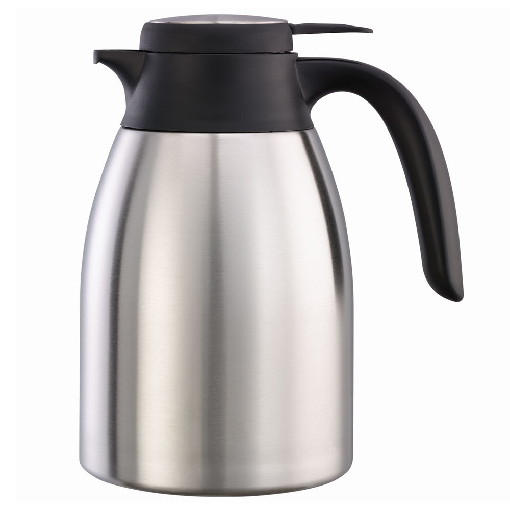 Service Ideas FCC12SS 40 3/5 oz Carafe w/ PushButton Lid - Vacuum Insulated, Stainless