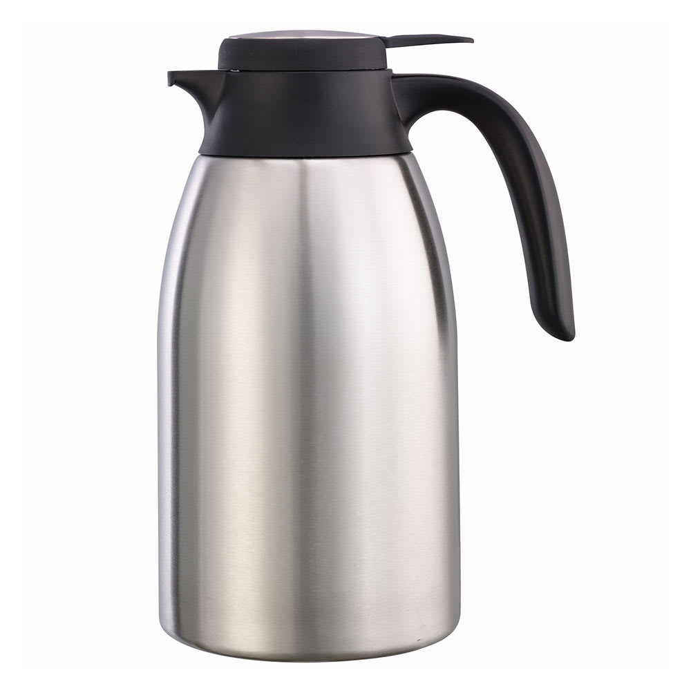 Service Ideas FCC16SS 54 oz Carafe w/ Push-Button Lid - Vacuum Insulated, Stainless